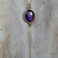 14K Gold Filled Amethyst Crescent Moon Necklace || Layering Necklace