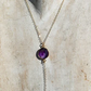 14K Gold Filled Amethyst Crescent Moon Necklace || Layering Necklace