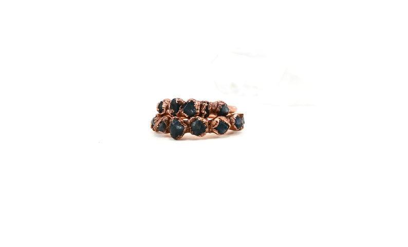 Multi-Stone Raw Sapphire Ring || September Birthstone