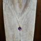 14K Gold Filled Amethyst Crescent Moon Necklace || Layering Necklace