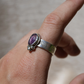Sterling Silver Amethyst Faceted Ring || Aquarius February Birthstone || Rose Cut Amethyst Stone || Sterling Silver Ring || Bohemian Ring