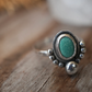 Turquoise Boho Style Sterling Silver Ring || Minimalist Turquoise Ring || Handmade Turquoise Ring