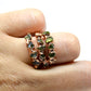 Muli-Stone Raw Peridot Ring || August Birthstone