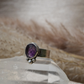 Sterling Silver Amethyst Faceted Ring || Aquarius February Birthstone || Rose Cut Amethyst Stone || Sterling Silver Ring || Bohemian Ring