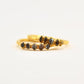 Gold Multi-Herkimer Diamond Ring || April Birthstone
