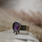 Sterling Silver Amethyst Faceted Ring || Aquarius February Birthstone || Rose Cut Amethyst Stone || Sterling Silver Ring || Bohemian Ring