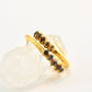 Gold Multi-Herkimer Diamond Ring || April Birthstone