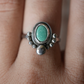 Turquoise Boho Style Sterling Silver Ring || Minimalist Turquoise Ring || Handmade Turquoise Ring