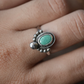 Turquoise Boho Style Sterling Silver Ring || Minimalist Turquoise Ring || Handmade Turquoise Ring