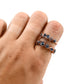 Multi-Stone Raw Sapphire Ring || September Birthstone