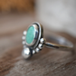 Turquoise Boho Style Sterling Silver Ring || Minimalist Turquoise Ring || Handmade Turquoise Ring