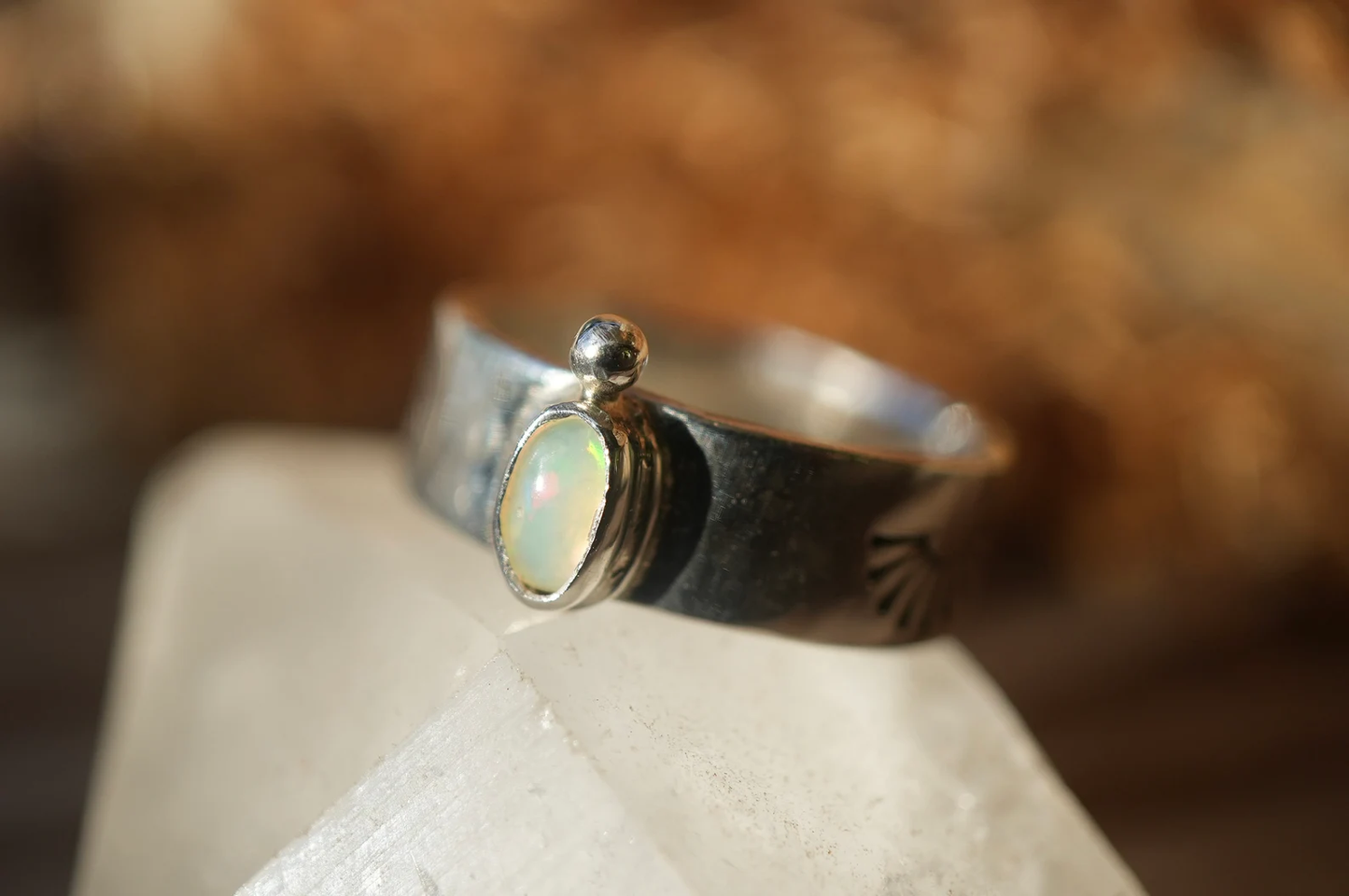 Flashy Ethiopian Opal Ring || Sterling Silver Opal Ring || Everyday Ring || Minimalist Ring || October Birthstone ||
